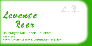 levente neer business card